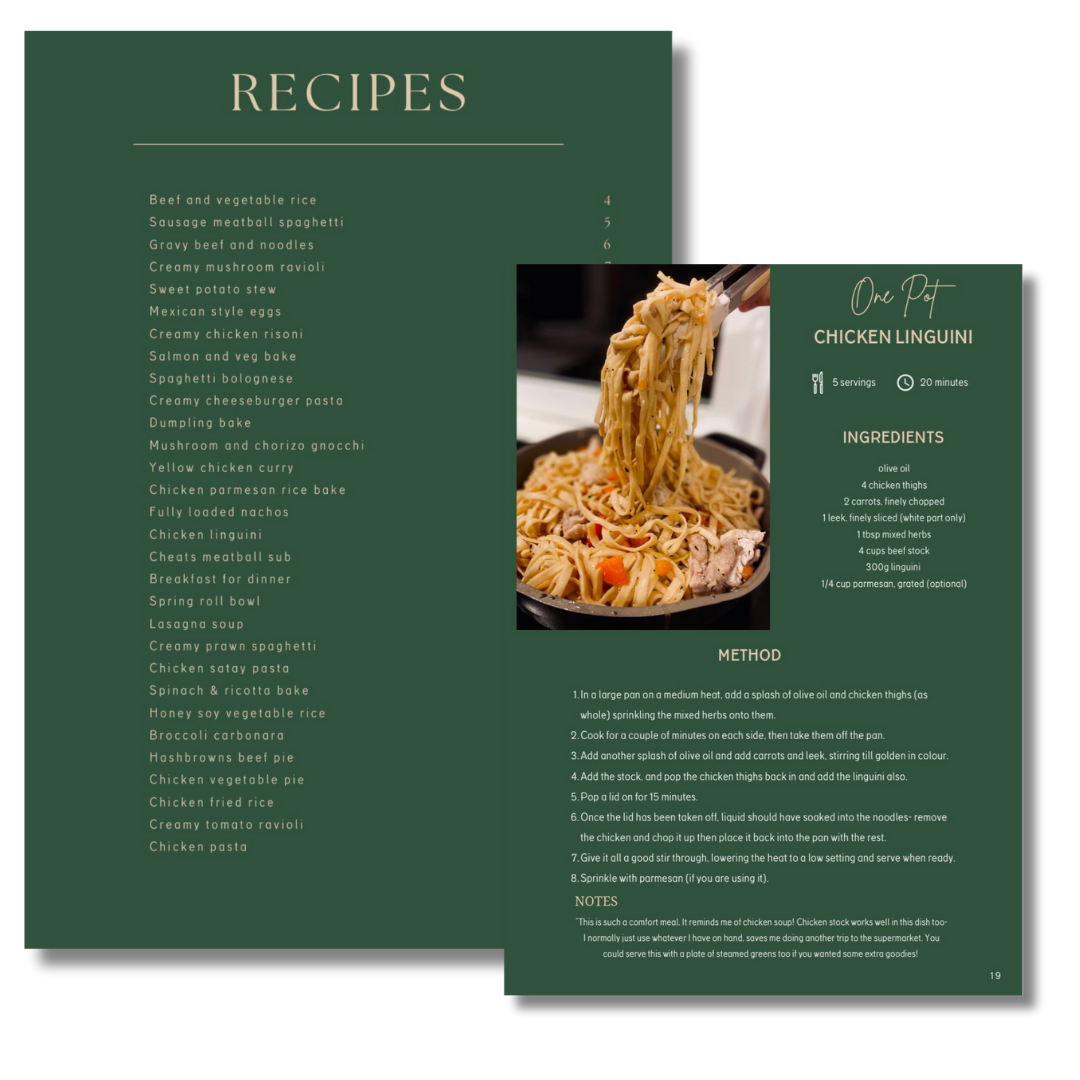 One Pot Dinners Ebook